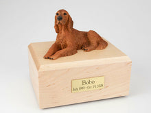 Load image into Gallery viewer, Irish Setter Stand Pet Cremation Urn Available in 3 Different Colors &amp; 4 Sizes
