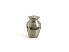 Load image into Gallery viewer, Solid Brass Classic Pewter Color Child/Pet Funeral Cremation Urn, 70 Cubic Inch
