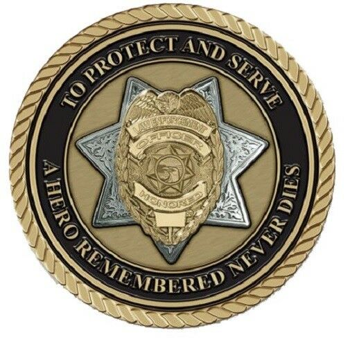Law Enforcement Medallion for Box Cremation Urn/Flag Case - 2 Inch Diameter