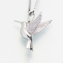 Load image into Gallery viewer, Sterling Silver Hummingbird Memorial Jewelry Pendant Funeral Cremation Urn
