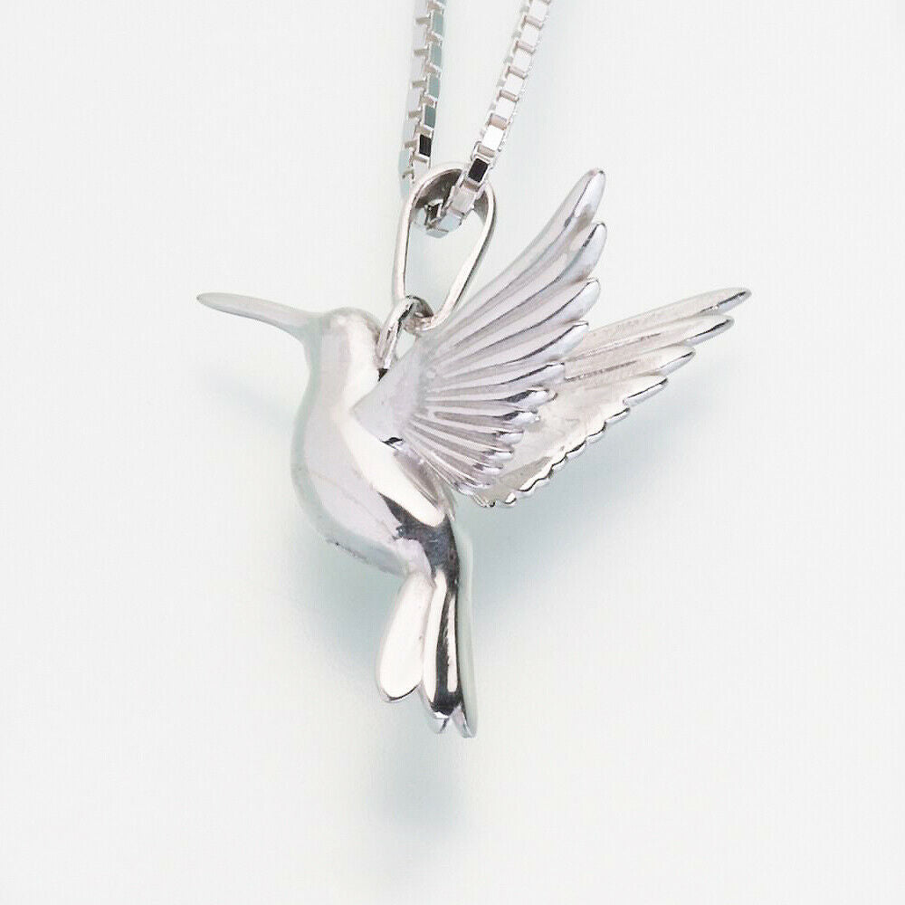 Sterling Silver Hummingbird Memorial Jewelry Pendant Funeral Cremation Urn