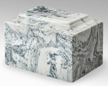 Load image into Gallery viewer, Classic Marble White &amp; Black Adult 210 Cubic Inchs Cremation Urn, TSA Approved
