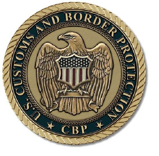 Border Patrol Medallion for Box Cremation Urn/Flag Case - 4 Inch Diameter