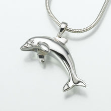 Load image into Gallery viewer, Sterling Silver Dolphin Memorial Pendant Funeral Cremation Jewelry Urn For Ashes
