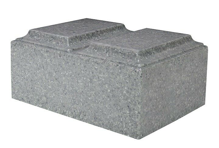 XL Companion Funeral Cremation Urn For Ashes Cultured Granite Tuscany Gray