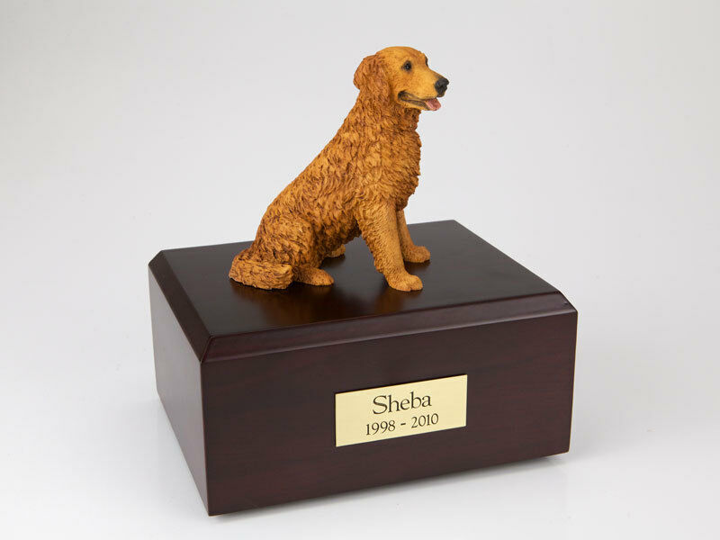 Golden Retriever Golden Pet Cremation Urn Available in 3 Diff Colors & 4 Sizes