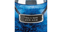 Load image into Gallery viewer, Personalized Bright Silver Color Name-Plate Medallion for Adult Cremation Urns

