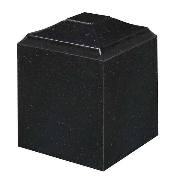Small/Keepsake 45 Cubic Inch Bombay Cultured Granite Cremation Urn for Ashes