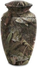 Load image into Gallery viewer, Bass Camouflage 210 Cubic Inches Large/Adult Funeral Cremation Urn for Ashes
