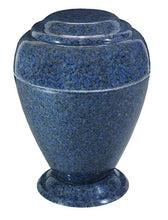 Load image into Gallery viewer, Large 235 Cubic Inch Georgian Vase Sapphire Blue Cultured Marble Cremation Urn
