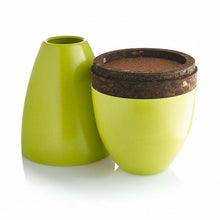 Load image into Gallery viewer, Biotree Planter Green Cremation Urn Bamboo &amp; Plant Fiber Holds 90 Cubic Inches

