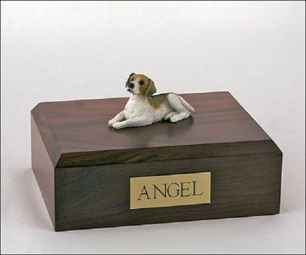 Beagle Pet Funeral Cremation Urn, Engraved. Available 3 Different Colors 4 Sizes