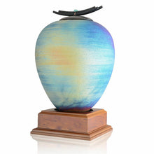 Load image into Gallery viewer, Large/Adult 210 Cubic Inches Raku Earth Monument Funeral Cremation Urn for Ashes
