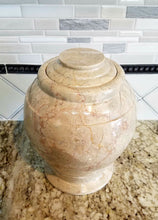 Load image into Gallery viewer, Monarch Cameo Marble, White Colored Adult Funeral Cremation Urn
