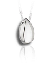 Load image into Gallery viewer, Sterling Silver Tear Drop Funeral Cremation Urn Pendant for Ashes with Chain
