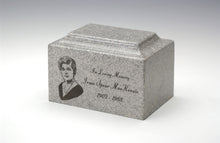 Load image into Gallery viewer, Classic Granite Gray 100 Cubic Inches Cremation Urn For Ashes, TSA Approved
