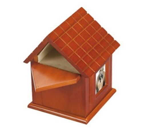 Dog House 50 Cubic Inches Funeral Cremation Urn for Ashes and Picture Frame