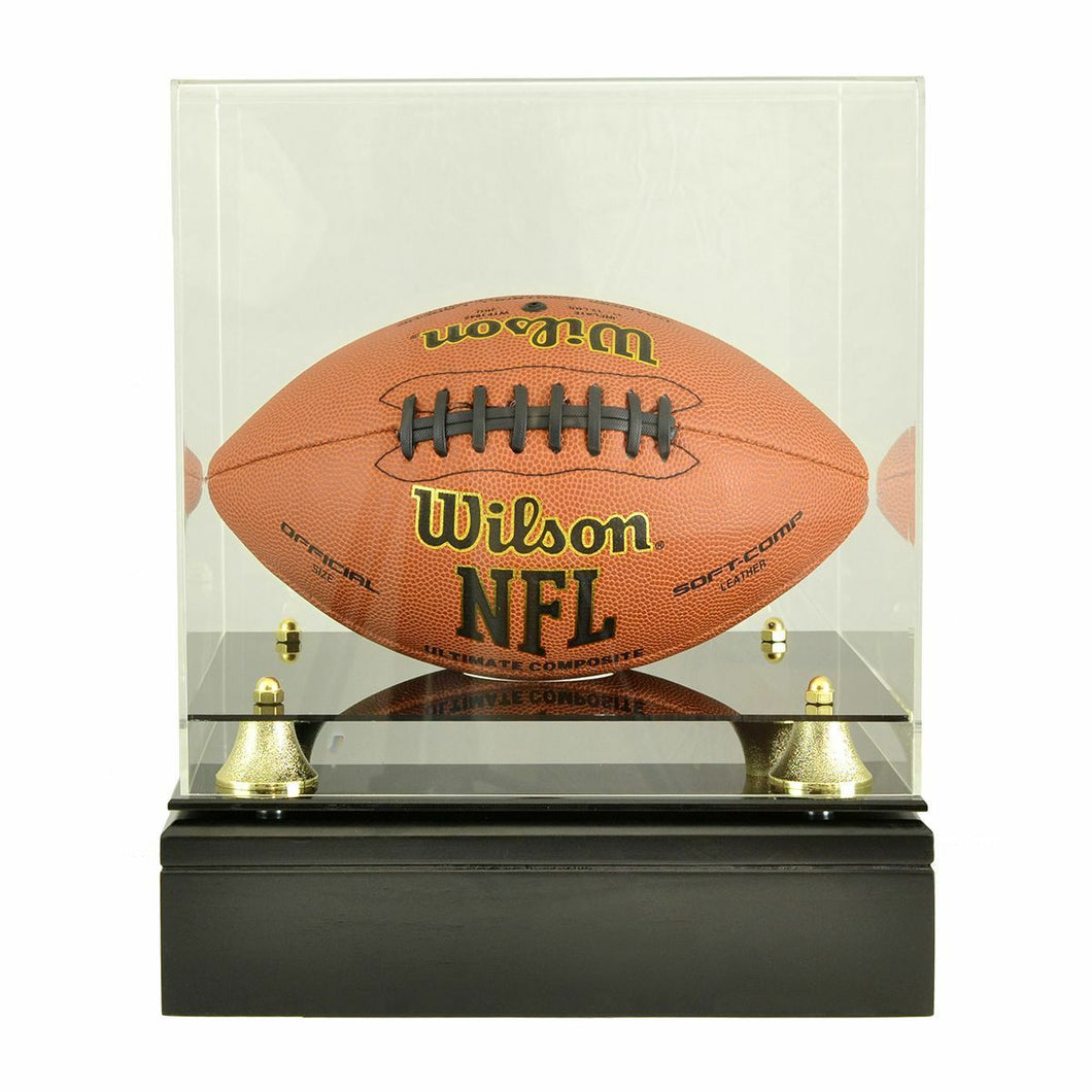 Large/Adult 220 Cubic Ins Football Display Wood Funeral Cremation Urn for Ashes