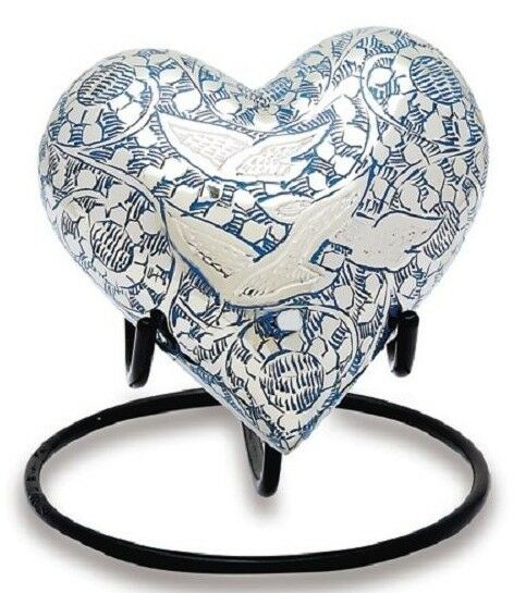 Going Home 30 Cubic Inches Heart with Stand Medium/Pet Funeral Cremation Urn
