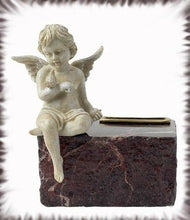 Load image into Gallery viewer, Solid Ruby Marble,Child/Infant/Pet Size Funeral Cremation Urn Keepsake w. Angel
