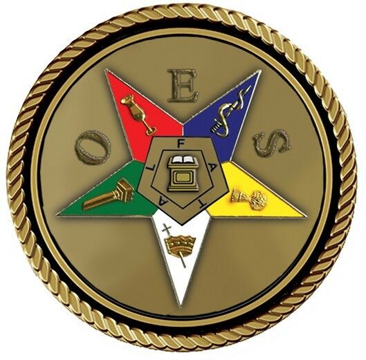Eastern Star Medallion for Box Cremation Urn/Flag Case - 4 Inch Diameter