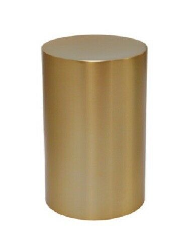 Large/Adult 200 Cubic Inches Gold Color Stainless Steel Cylinder Cremation Urn