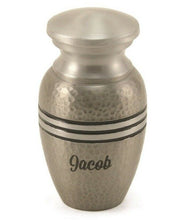Load image into Gallery viewer, Small/Keepsake Set of 6 5 Cubic Inch Silver Aluminum Cremation Urns for Ashes
