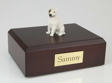 Load image into Gallery viewer, Bull Terrier, White Pet Funeral Cremation Urn Avail in 3 Diff Colors &amp; 4 Sizes
