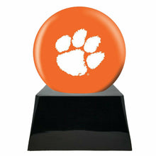 Load image into Gallery viewer, Large/Adult 200 Cubic Inch Clemson Tigers Metal Ball on Cremation Urn Base
