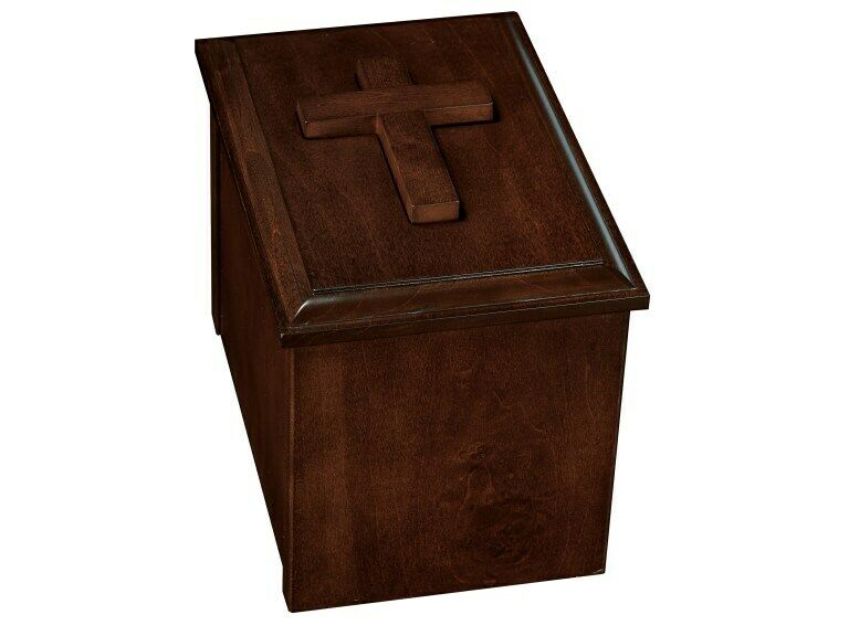 Howard Miller 800-229 (800229) Faith Wood Funeral Cremation Urn Chest w/ Cross