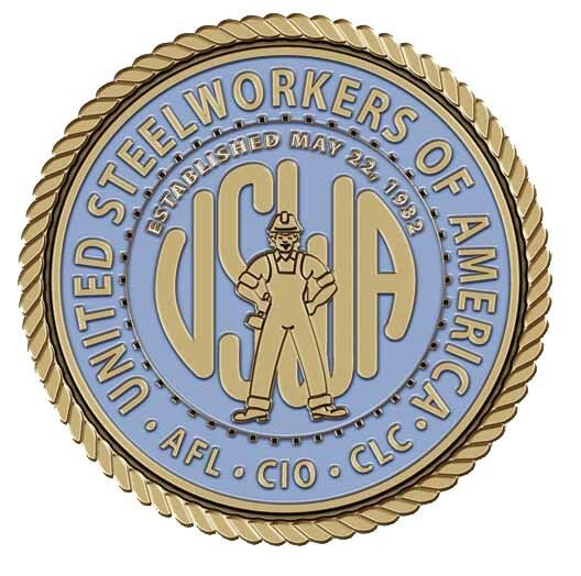 Steelworkers Medallion for Box Cremation Urn/Flag Case - 3 Inch Diameter