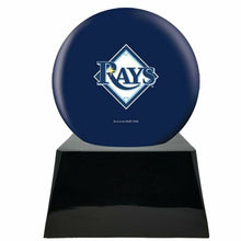 Load image into Gallery viewer, Large/Adult 200 Cubic Inch Tampa Bay Rays Metal Ball on Cremation Urn Base
