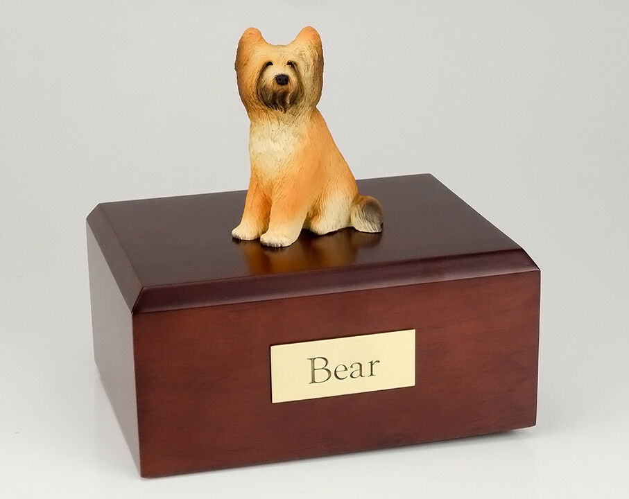 Briard Pet Funeral Cremation Urn Engraved. Available 3 Different Colors 4 Sizes