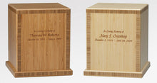 Load image into Gallery viewer, Biodegradable, Eco-friendly Bamboo Adult Funeral Cremation Urn, 210 Cubic Inches
