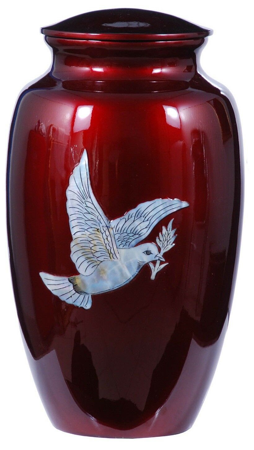 Pearl Dove 210 Cubic Inches Large/Adult Funeral Cremation Urn for Ashes