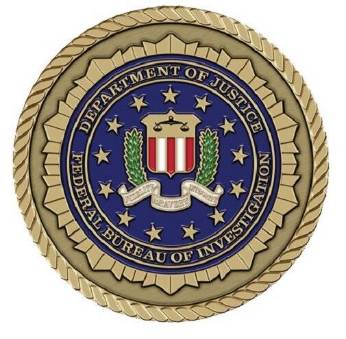 FBI Medallion for Box Cremation Urn/Flag Case - 4 Inch Diameter