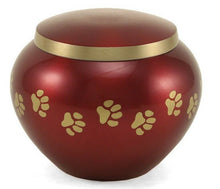 Load image into Gallery viewer, Small/Keepsake Red Brass Odyssey Funeral Cremation Urn, 25 cubic inches
