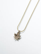Load image into Gallery viewer, Gold Vermeil Maple Leaf Memorial Jewelry Pendant Funeral Cremation Urn
