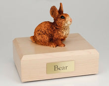 Load image into Gallery viewer, Rabbit Brown &amp; White Figurine Pet Cremation Urn Avail 3 Different Color/4 Sizes
