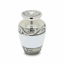 Load image into Gallery viewer, Grecian White 3 Cubic Inches Small/Keepsake Funeral Cremation Urn for Ashes
