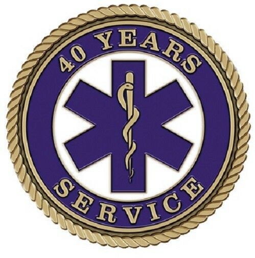 Medical 40 Years Service Medallion for Box Cremation Urn/Flag Case - 4