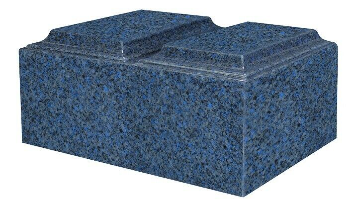 XL Companion Funeral Cremation Urn For Ashes Cultured Granite Tuscany Sapphire