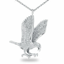 Load image into Gallery viewer, Small/Keepsake Silver Eagle Pendant Funeral Cremation Urn for Ashes
