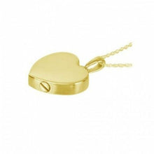 Load image into Gallery viewer, 14K Solid Gold Love Heart Pendant/Necklace Funeral Cremation Urn for Ashes
