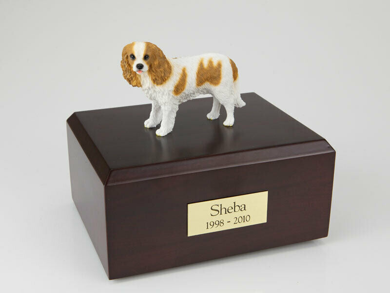 King Charles Spaniel Pet Cremation Urn Available 3 Different Colors & 4 Sizes