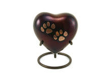 Load image into Gallery viewer, Small/Keepsake Copper Brass Odyssey Heart Cremation Urn, 3 cubic inches
