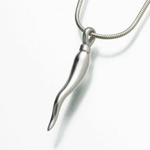 Load image into Gallery viewer, Sterling Silver Italian Horn Memorial Jewelry Pendant Funeral Cremation Urn
