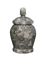 Load image into Gallery viewer, Small/Keepsake 10 Cubic Inch Classic Taupe Marble Funeral Cremation Urn
