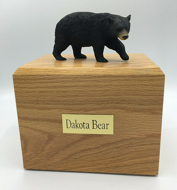 Black Bear Figurine Wildlife Cremation Urn Available in 3 Diff. Colors & 4 Sizes