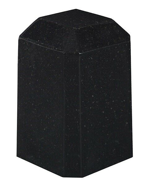 Small/Keepsake 36 Cubic Inch Black Square Cultured Granite Cremation Urn Ashes